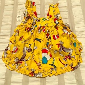 Original Dr. Seuss Pinafore. Tied sides